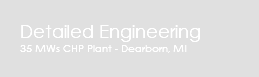 Detailed Engineering 35 MWs CHP Plant - Dearborn, MI